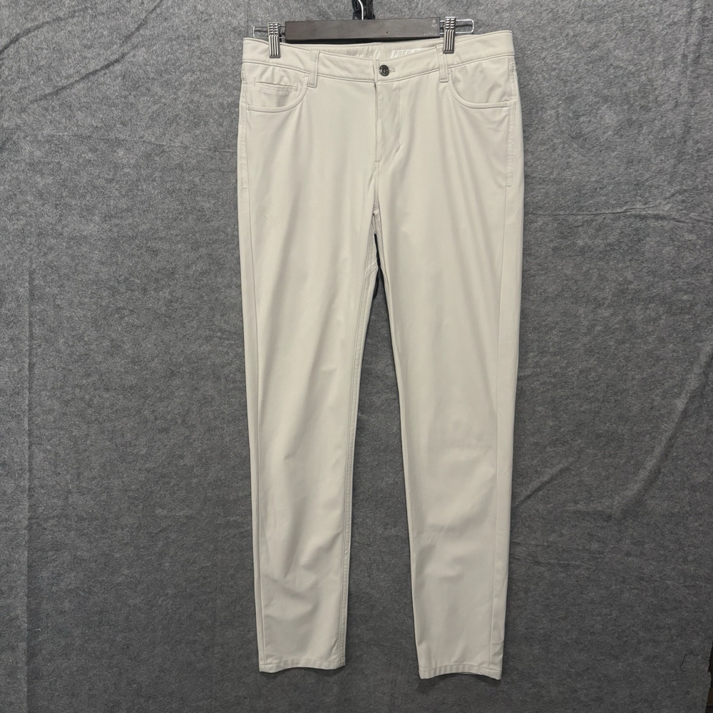 Johnnie O Prep Formance Pants Boys Sz 16 Cream Golf Pockets Lightweight
